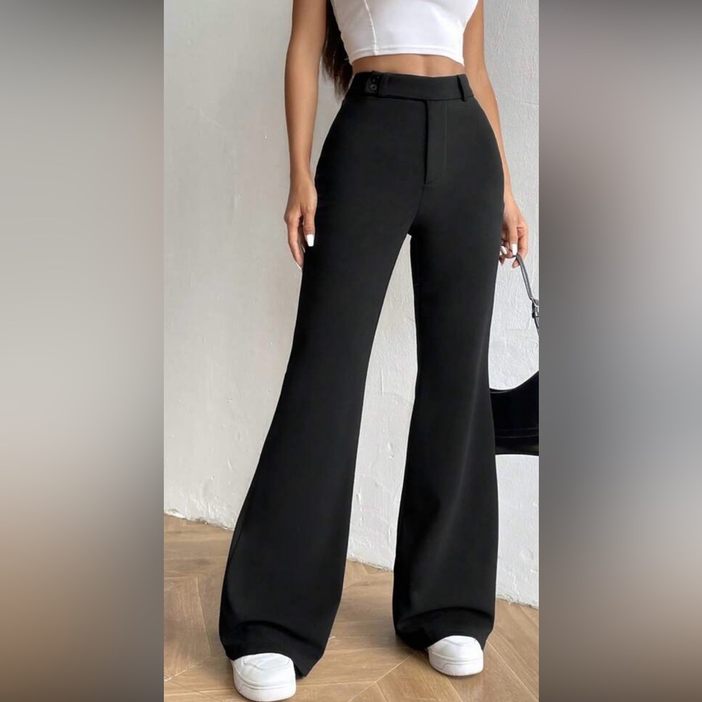 Elegant Black Women's Flared Pants